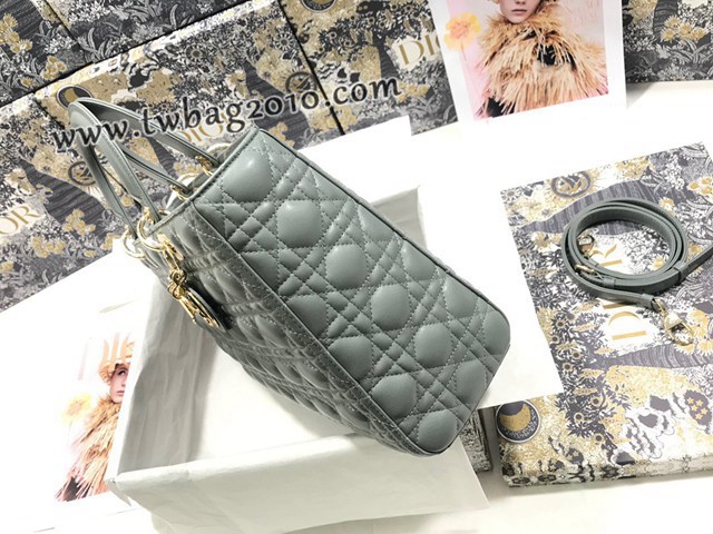 Dior专柜新款迪奥顶级原单Lady七格羊皮翻盖手提女包 djfk1121